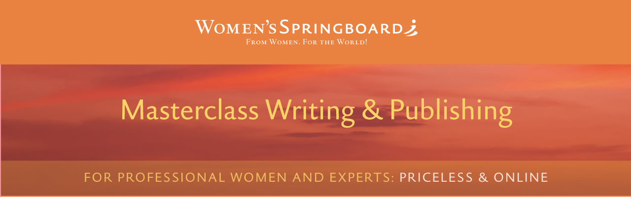 Women's Springboard Masterclass Writing & Publishing 2020