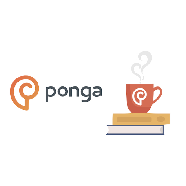 Meet Ponga webinar series logo displaying the words and a hot beverage.