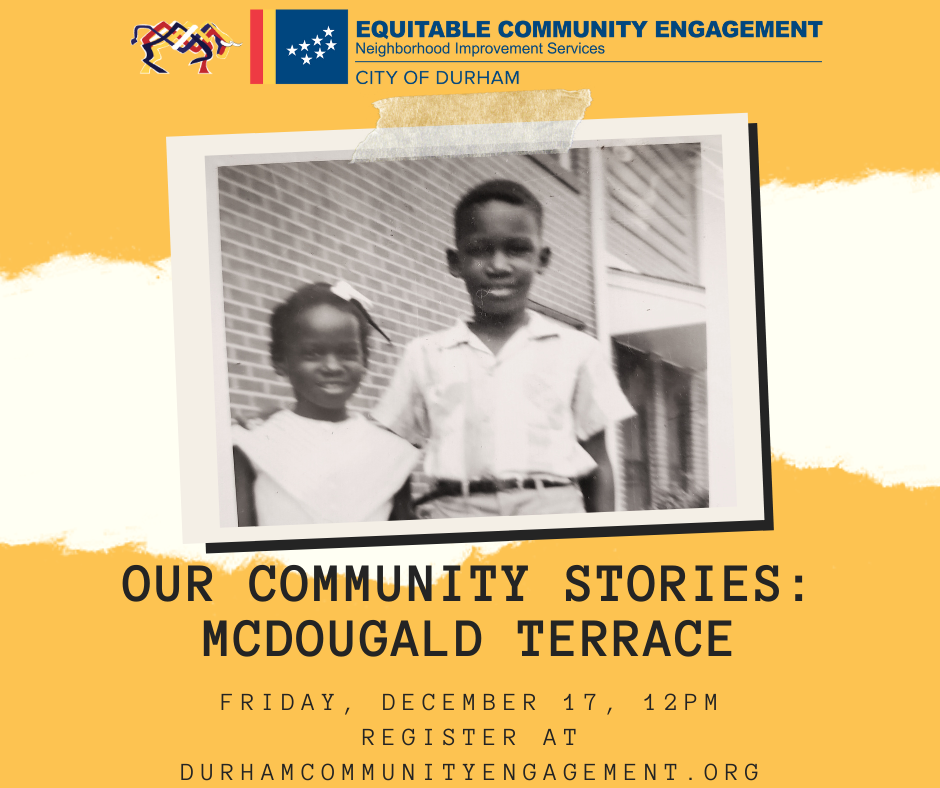 McDougald Terrace event on Our Community Stories
