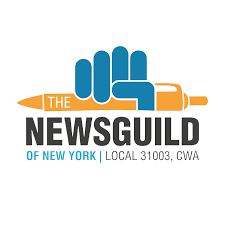 The NewsGuild of New York logo - a fist closed around a pen