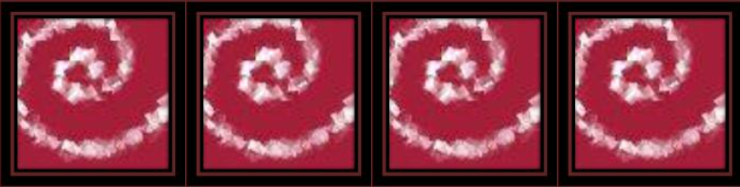 White chalk drawing of a spiral on a deep red background. Banner logo for the Arts, Culture, and Museums topical interest group of the American Evaluation Association.