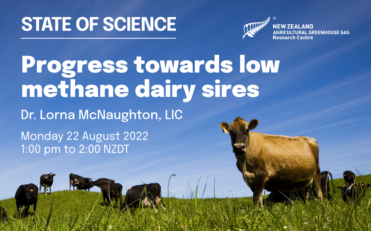 New Zealand State of Science Webinar: Progress towards low methane dairy sires