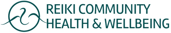 Symbol of inkbrush bird shape in circle, logo of Reiki Community Health & Wellbeing