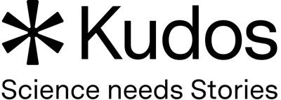 Kudos logo and strapline: Science needs Stories