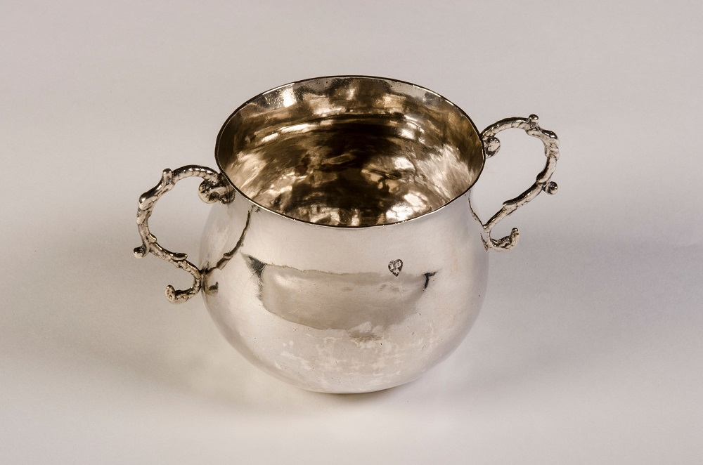 Caudle cup presented at the 1667 wedding of Joseph Williams of Taunton to Elizabeth Watson of Plymouth.