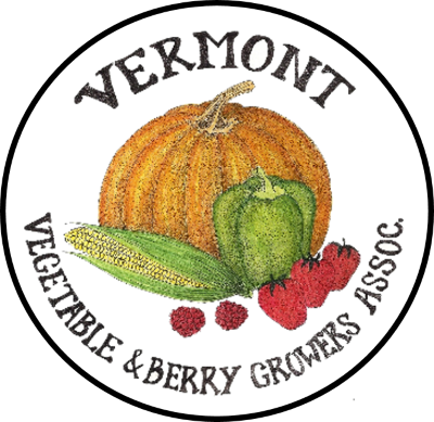 Vermont Vegetable and Berry Growers Association logo with pictures of berries and vegetables