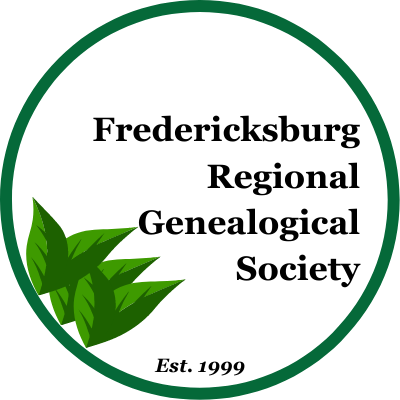 Logo Fredericksburg Regional Genealogical Society Est. 1999