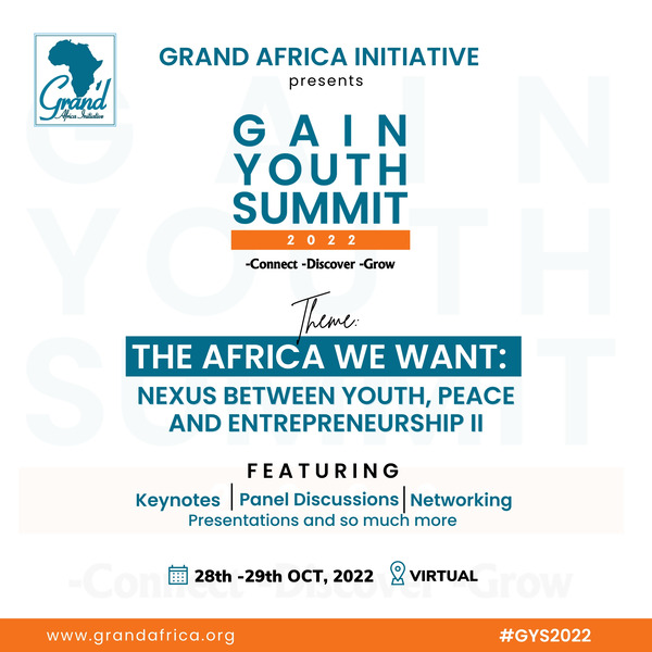 GAIN Youth Summit 2022 is a global event for multi-faceted stakeholder engagements involving global leaders, MSMEs, governments, development institutions, academia, civil society groups,  corporate organizations, and African youths around the world. 