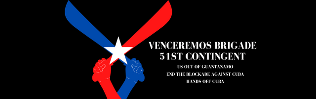 Banner of the 51st contingent of the Venceremos Brigade to Cuba