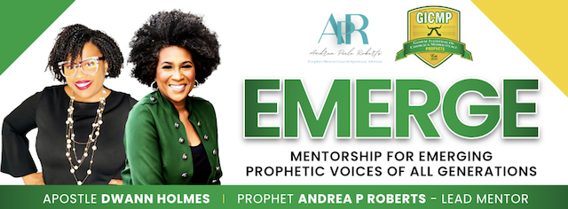web banner for emerge prophetic mentorship