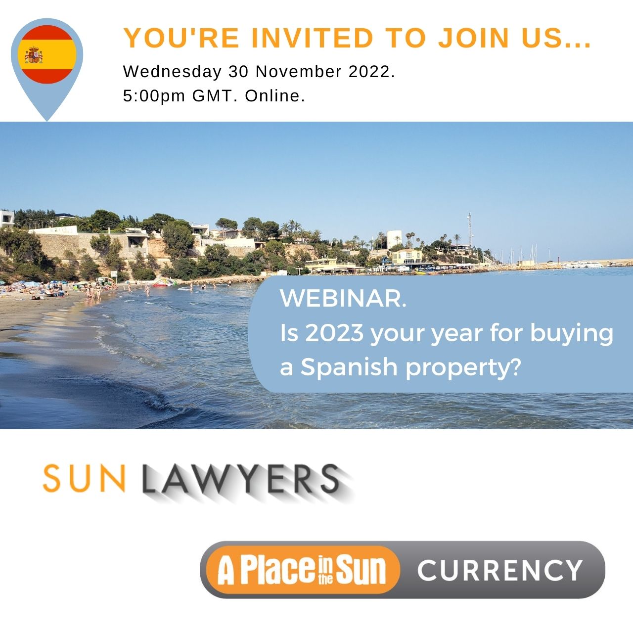 Sun Lawyers Webinar. Buying property in Spain in 2023