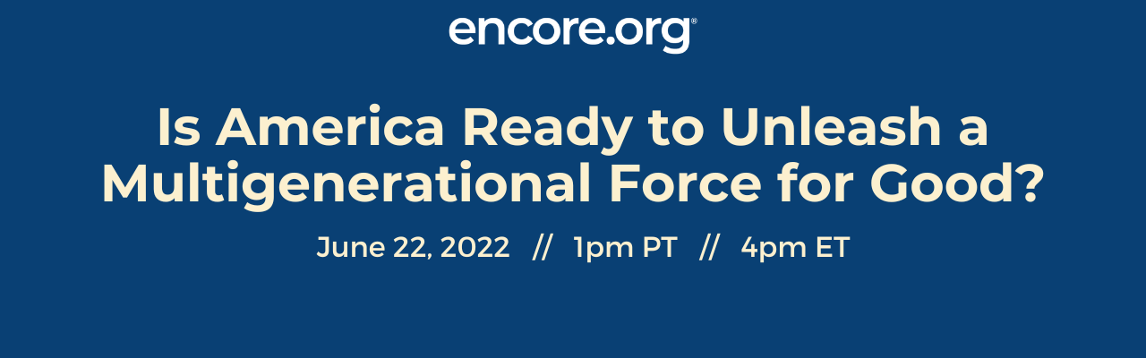 Banner reading "Is America Ready to Unleash a Multigenerational Force for Good?"