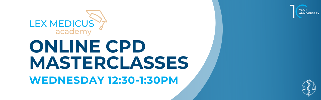 Virtual CPD Masterclasses Wednesday 12:30-1:30pm